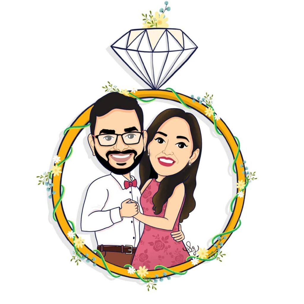 shailly-gajjar-wedding-invitation-card-caricature-
